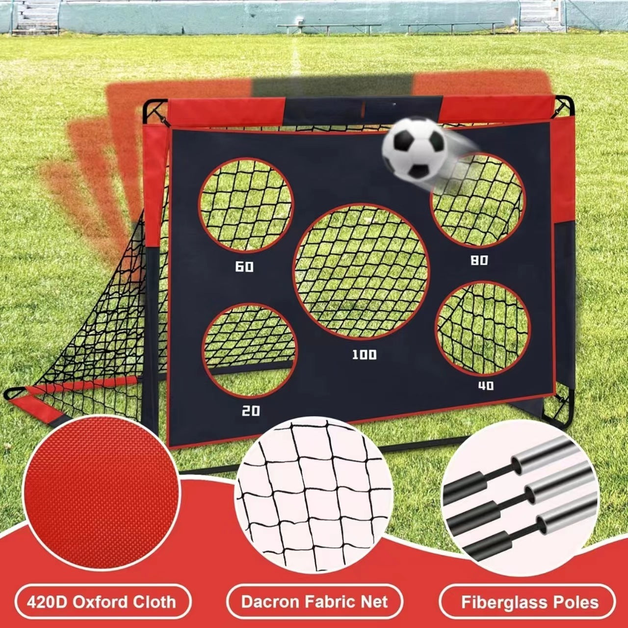 Portable Football Goal – 2-in-1 Detachable Soccer Net for Kids & Adults | Training & Backyard Play