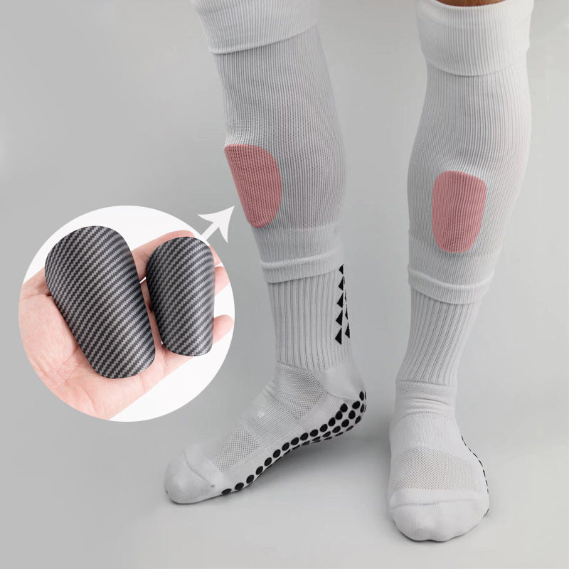 Football Training Shin Guards – Kids & Youth Protective Gear with Carbon Fiber Finish