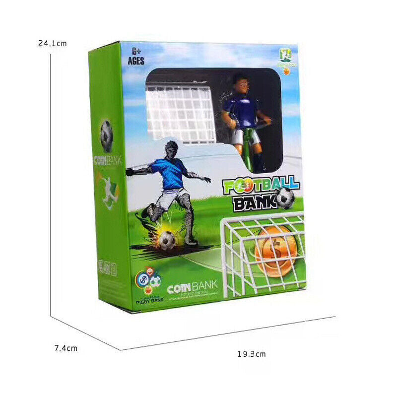 Electric Soccer Player Goal Kicking Football Piggy Bank Coin Money Saving Box