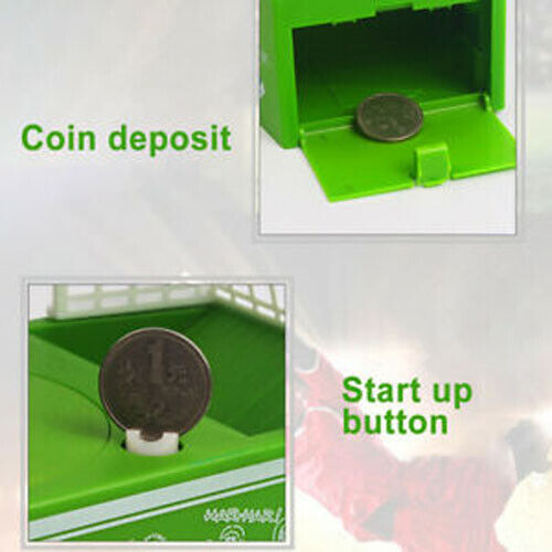 Electric Soccer Player Goal Kicking Football Piggy Bank Coin Money Saving Box