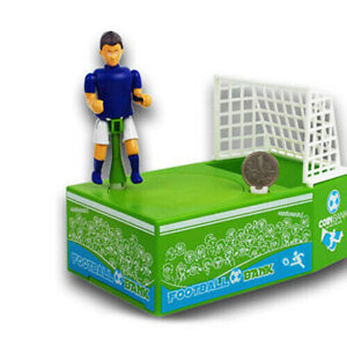 Electric Soccer Player Goal Kicking Football Piggy Bank Coin Money Saving Box